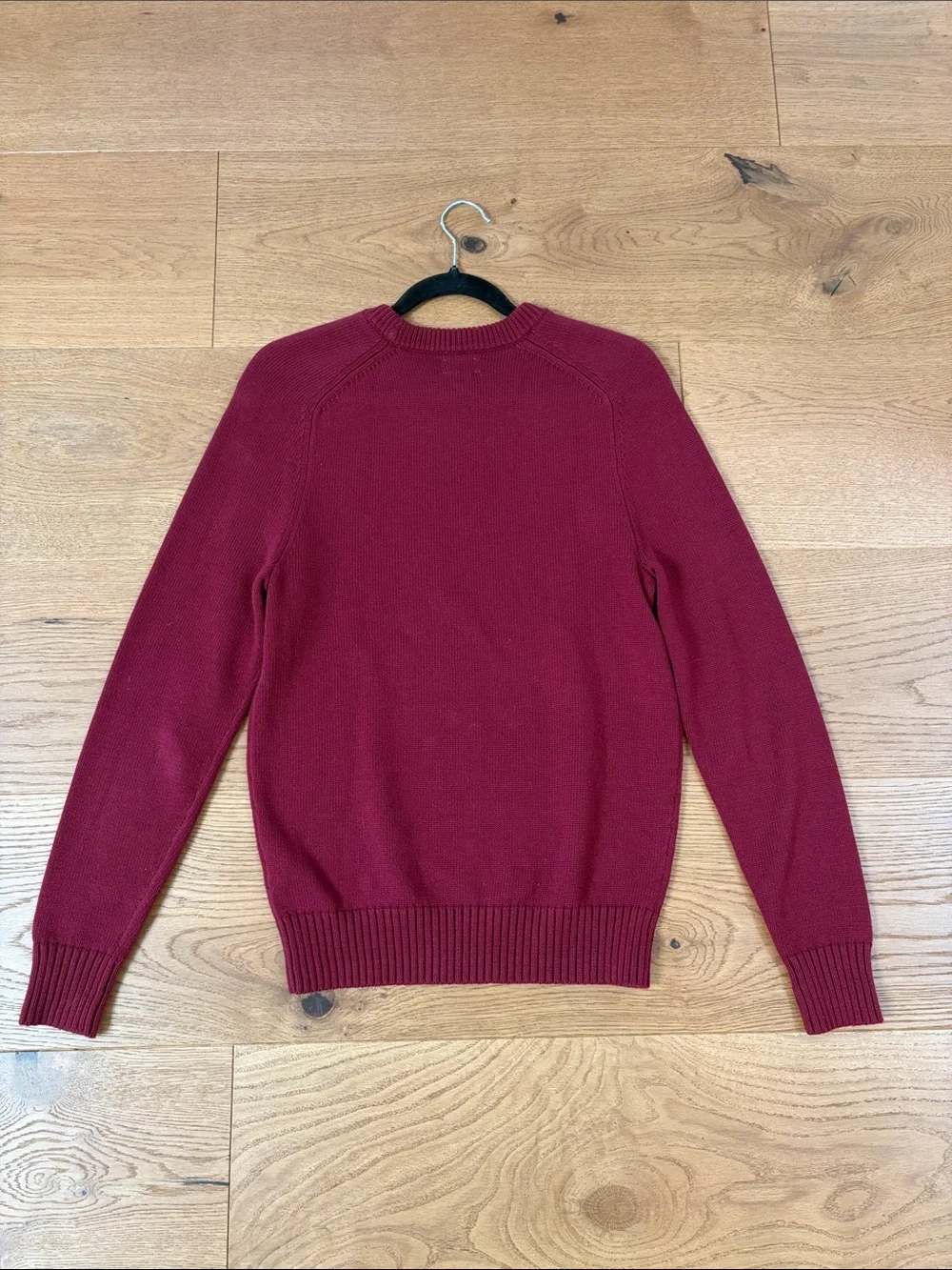 J.Crew Heritage Cotton Crewneck 80's Winter Sweater Red Ochre Size XS